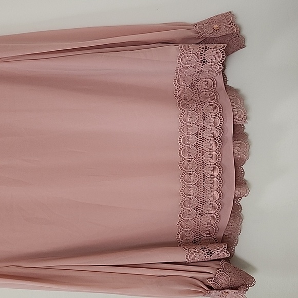 Ted Baker London Cailley Pink Embroidered Longsleeve Blouse Size 3/ 8 - Picture 12 of 16
